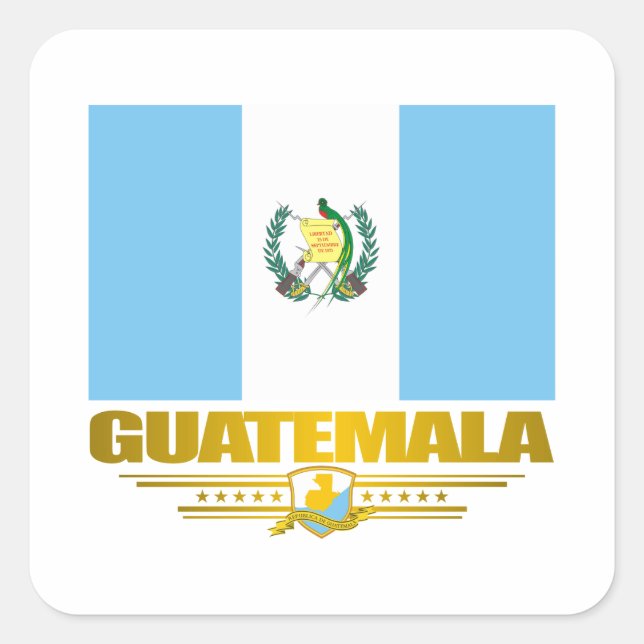 Guatemala Quadratischer Aufkleber (Vorderseite)