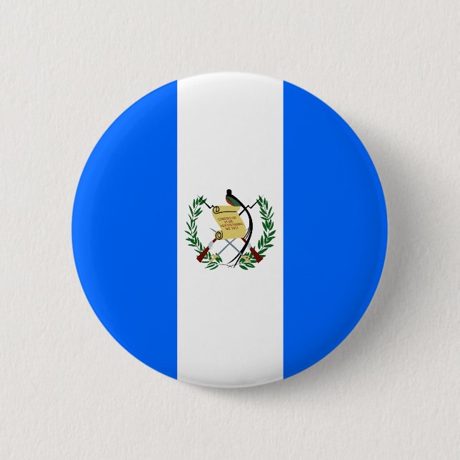 Guatemala-Qualitäts-Flagge Button (Vorderseite)