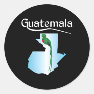 Guatemala Quetzal Cha Guate Antigua Tikal Peten Fl Runder Aufkleber