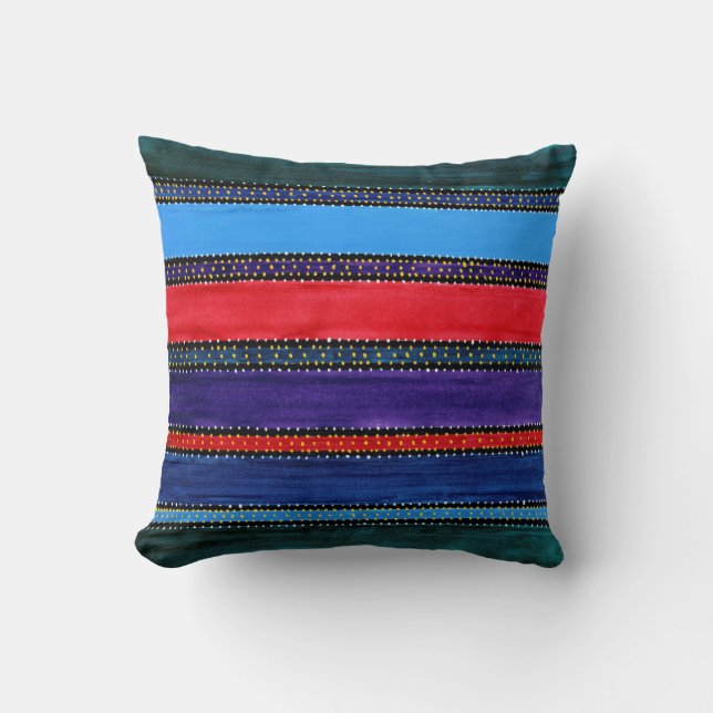 Guatemala Rainbow 1 Throw Kissen (Vorderseite)