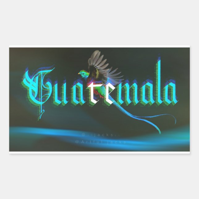 Guatemala Rechteckiger Aufkleber (Vorderseite)