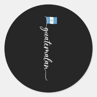 Guatemala Signature Guatemala Flagge Runder Aufkleber