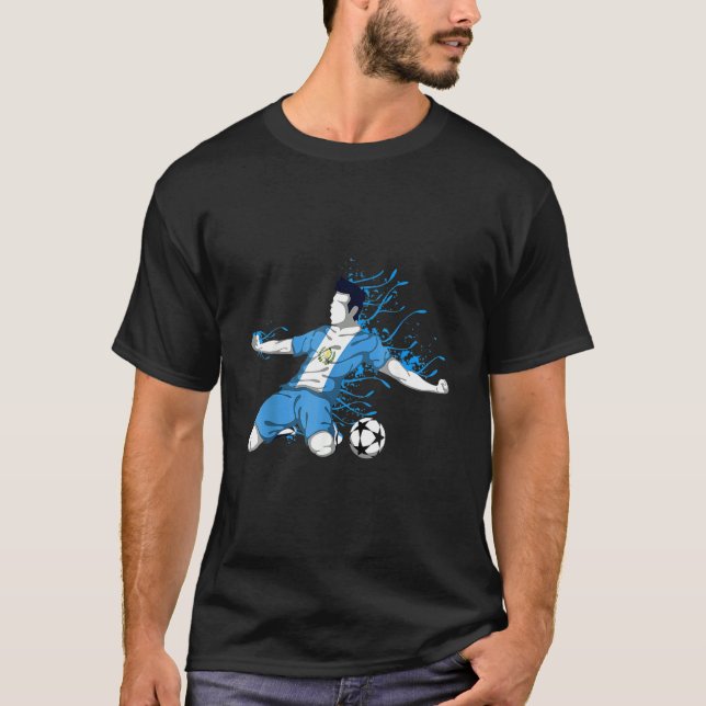 Guatemala Soccer Guatemalan National Flag Football T-Shirt (Vorderseite)