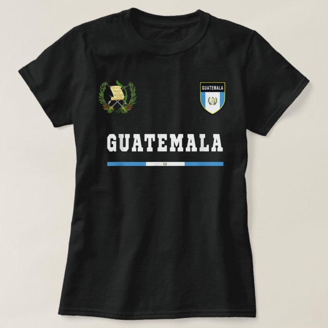 Guatemala SportFußball Jersey T-Shirt Flag Footbal (Design vorne)