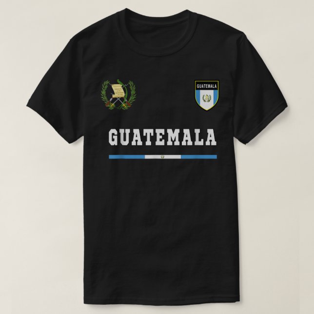 Guatemala SportFußball Jersey T-Shirt Flag Footbal (Design vorne)