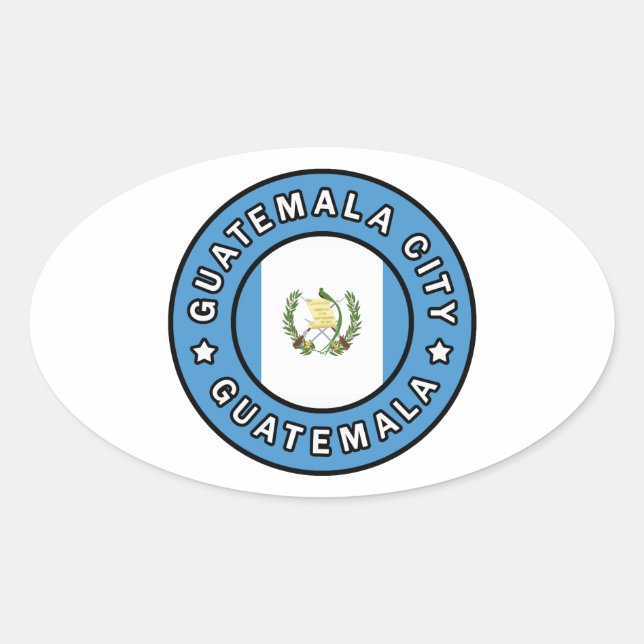 Guatemala-Stadt Guatemala Ovaler Aufkleber (Vorderseite)