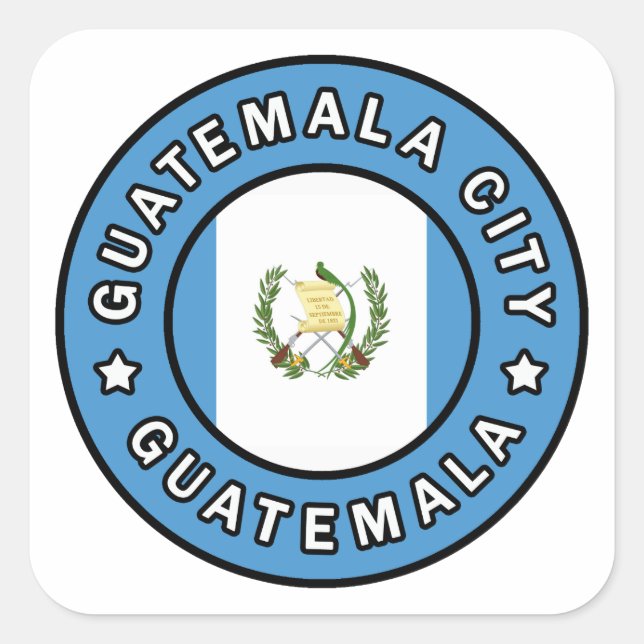 Guatemala-Stadt Guatemala Quadratischer Aufkleber (Vorderseite)