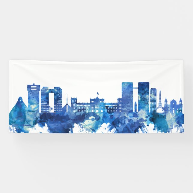 Guatemala Stadt Guatemala Skyline Blue Banner (Horizontal)