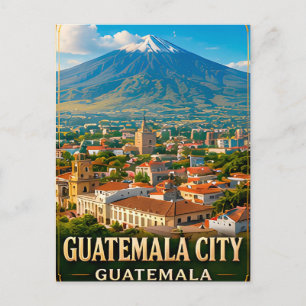 Guatemala-Stadt Vulkan Mayan-Erbe Reiseandenken Postkarte