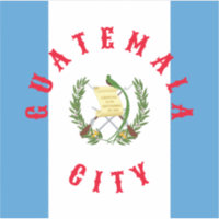 Guatemala-Stadtflagge und -überwurf von Arms Quetz