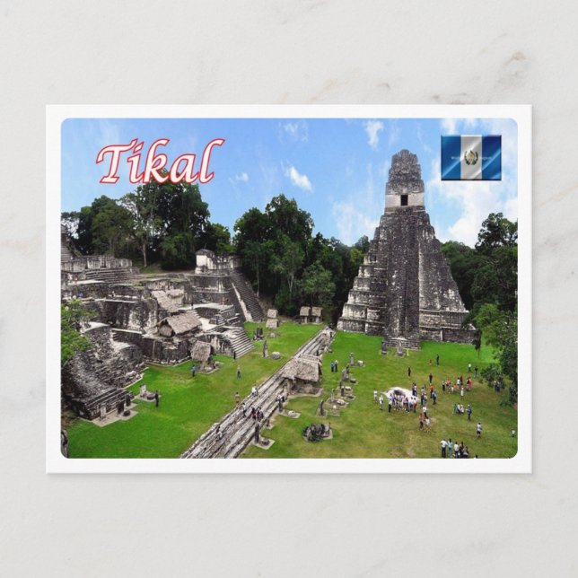 Guatemala - Tikal Mayan - Ruinen - Postkarte (Vorderseite)