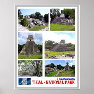 Guatemala - Tikal - Nationalpark - Mosaik - Poster