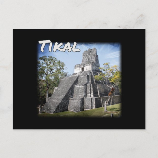 Guatemala Tikal Ruins Temple Postkarte (Vorderseite)