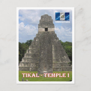 Guatemala - Tikal - Temple I - Postkarte