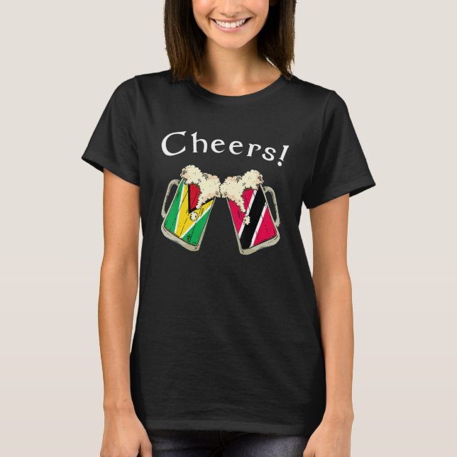 Guatemala Trinidad & Tobago Flag Cheers Beer Patri T-Shirt (Vorderseite)