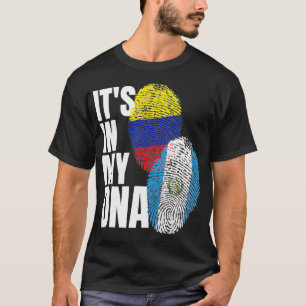 Guatemala und Kolumbien - DNA-Flaggen T-Shirt