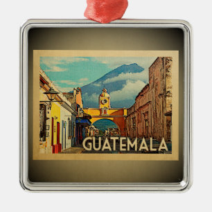 Guatemala-Verzierungs-Vintage Reise Silbernes Ornament