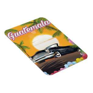 Guatemala Vintage-Autoreiseplakat Magnet
