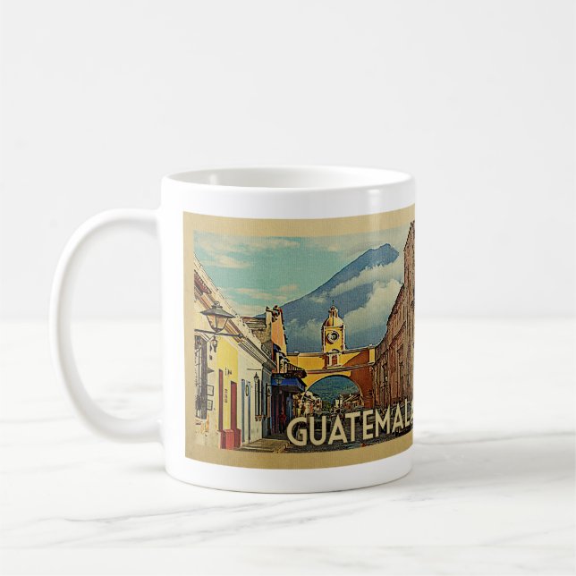 Guatemala Vintage Travel Kaffeetasse (Links)
