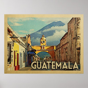 Guatemala Vintage Travel Poster