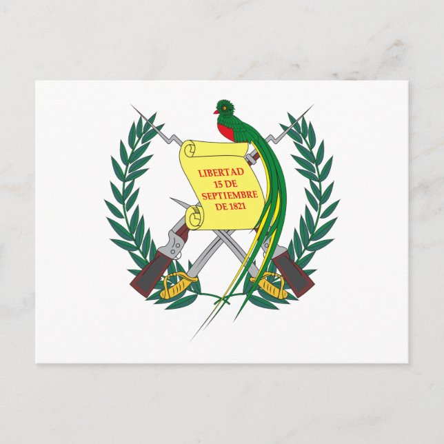 Guatemala-Wappen Postkarte (Vorderseite)