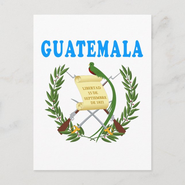 Guatemala-Wappen Postkarte (Vorderseite)