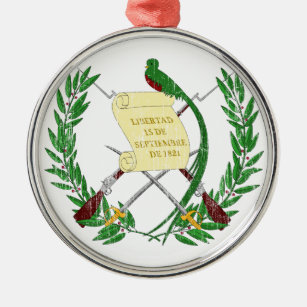 Guatemala-Wappen Silbernes Ornament