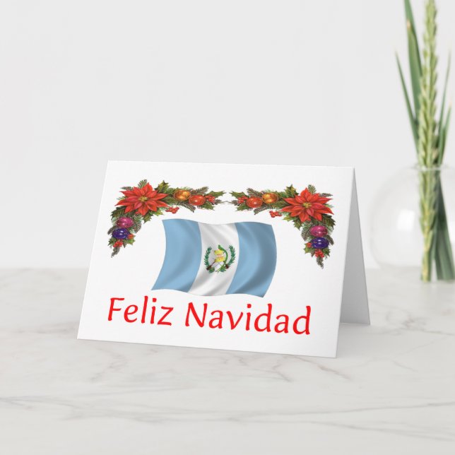 Guatemala-Weihnachten Feiertagskarte (Vorderseite)