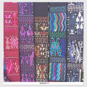 Guatemalan textile designs aufkleber