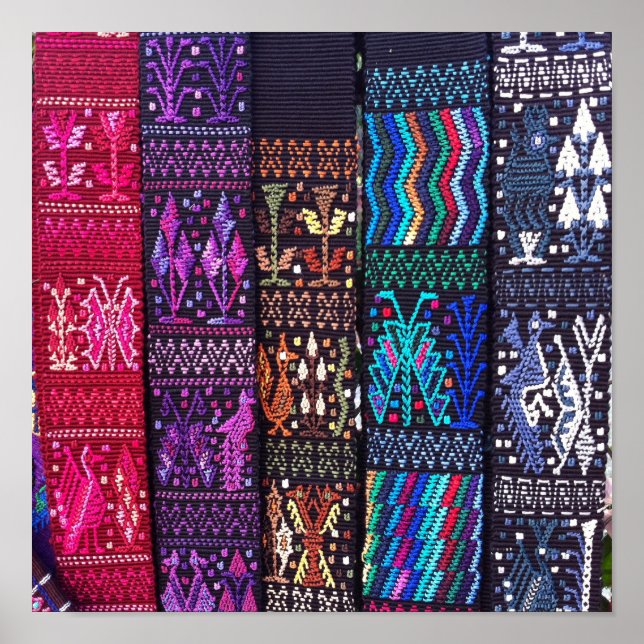 Guatemalan textile designs poster (Vorne)