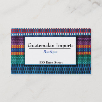 Guatemalteke importiert Butike Visitenkarte