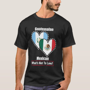 Guatemaltekisch Mexikanische Herzflaggen Was gibt T-Shirt