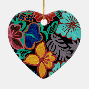 guatemaltekische Blume Keramik Ornament