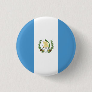 guatemaltekische Flagge, Flagge Guatemalas Button