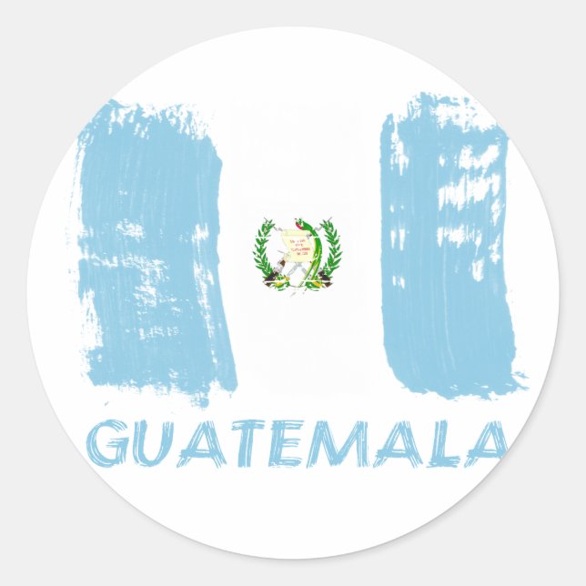 Guatemaltekische Grunge-Designs Runder Aufkleber (Vorderseite)