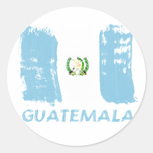 Guatemaltekische Grunge-Designs Runder Aufkleber