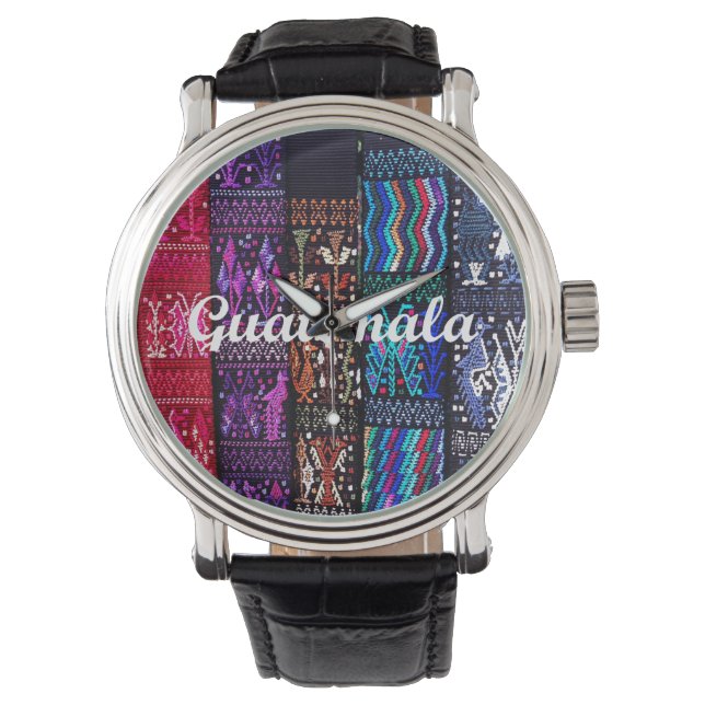 guatemaltekische Textildesigns. Armbanduhr (Vorderseite)