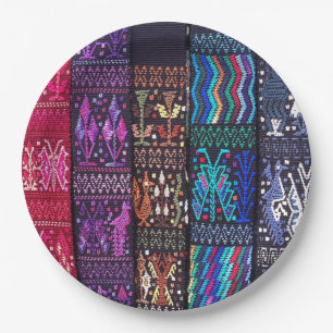 guatemaltekische Textildesigns Pappteller