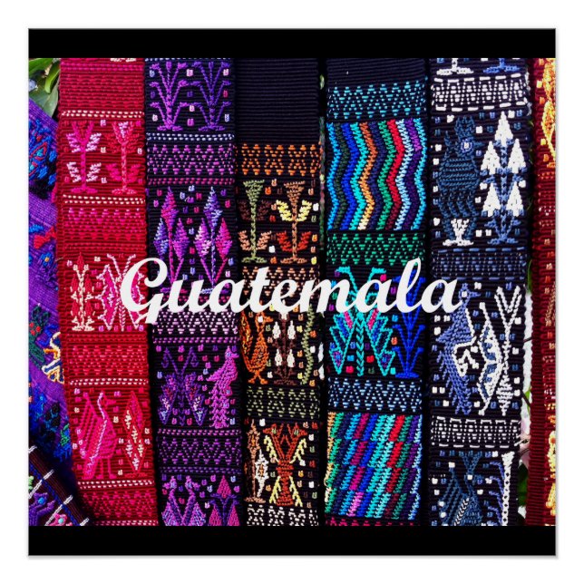 guatemaltekische Textildesigns. Poster (Vorderseite)