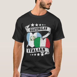 guatemaltekische und italienische Flagge T-Shirt