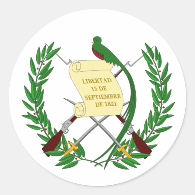 Guatemaltekischer Flaggenaufkleber Runder Aufkleber (Vorderseite)