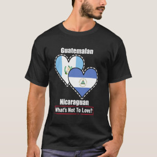Guatemaltekischer Nicaraguanischer Herzflaggen Was T-Shirt