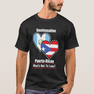 guatemaltekischer puerto-ricanischer Herzflaggen W T-Shirt