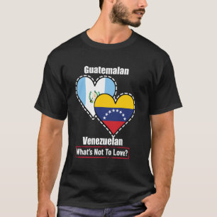 Guatemaltekischer venezolanischer Herzflaggen Was T-Shirt