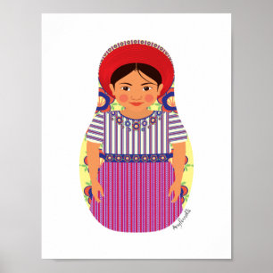 Guatemaltekisches Matrjoschka-Plakat Poster