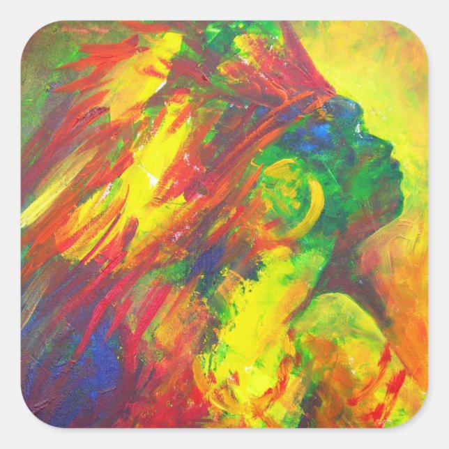 Guatiguana the Taino 2011 Quadratischer Aufkleber (Vorderseite)