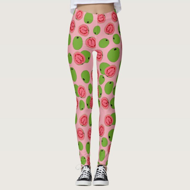 Guava Fruit Pattern Leggings (Vorderseite)