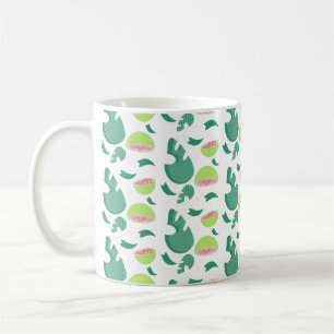 Guava Greenery Pink Green Fruit Pattern Kaffeetasse