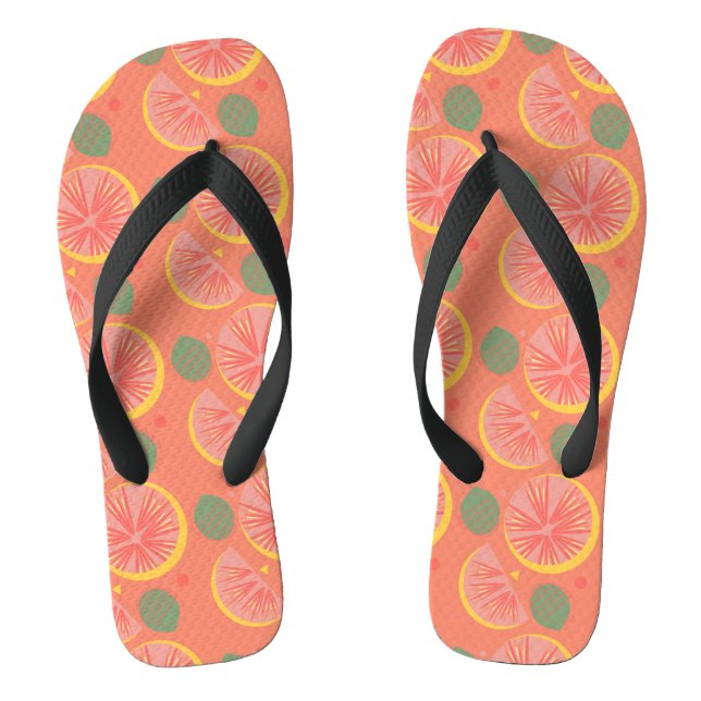 Guava Quenepas Fruit Pattern Flip Flops (Fußbett)