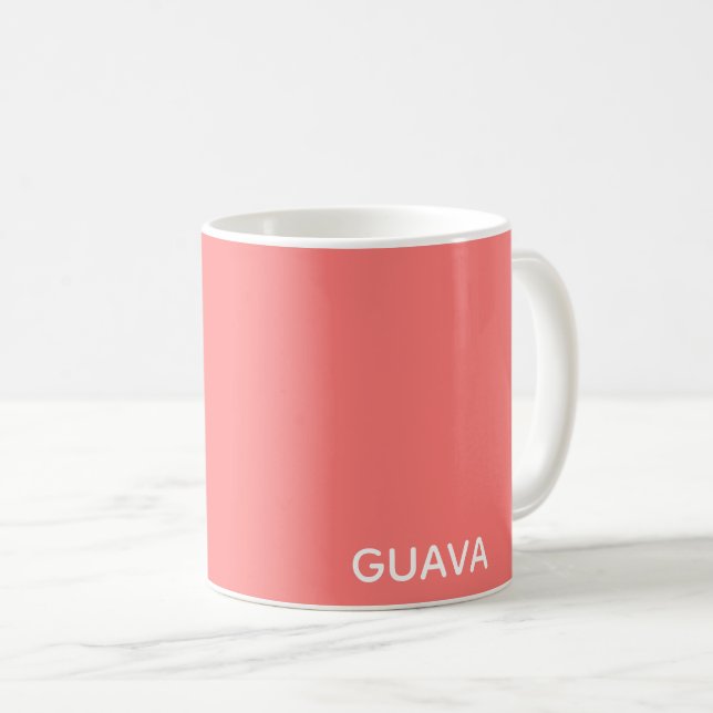 Guava rosa Farbname Kaffeetasse (VorderseiteRechts)